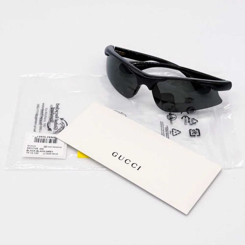 NEW GUCCI GG1774S 006 BLACK GREY MASK UNISEX SUNGLASSES GUCCI